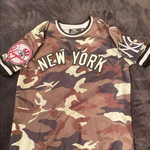 Brown Tan Yankees Camouflage Jersey